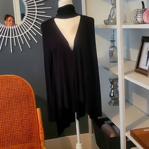 Free people black flowy sexy top